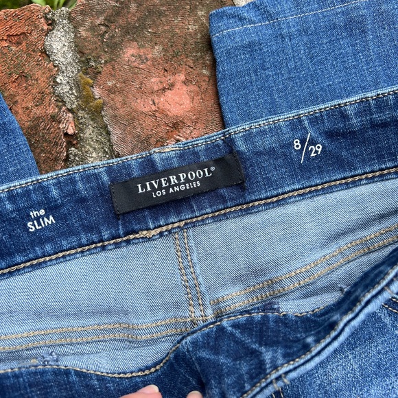 Liverpool "the slim" high-rise, crop/ankle jeans size 8 - Picture 2 of 5
